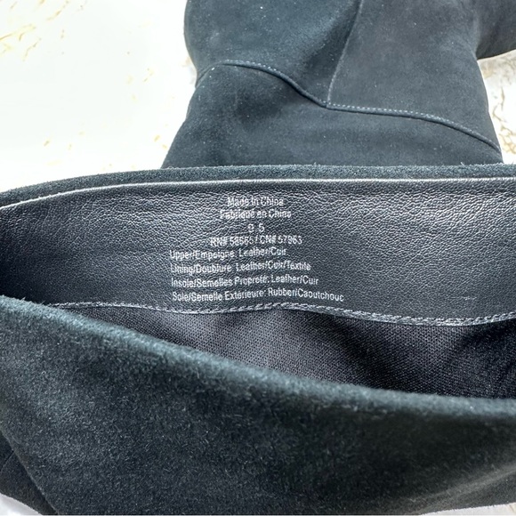 SOMETHING NAVY ‘PARKER’ BLACK SUEDE LEATHER TALL HEELED BOOTS SIZE 9.5 - Picture 7 of 9